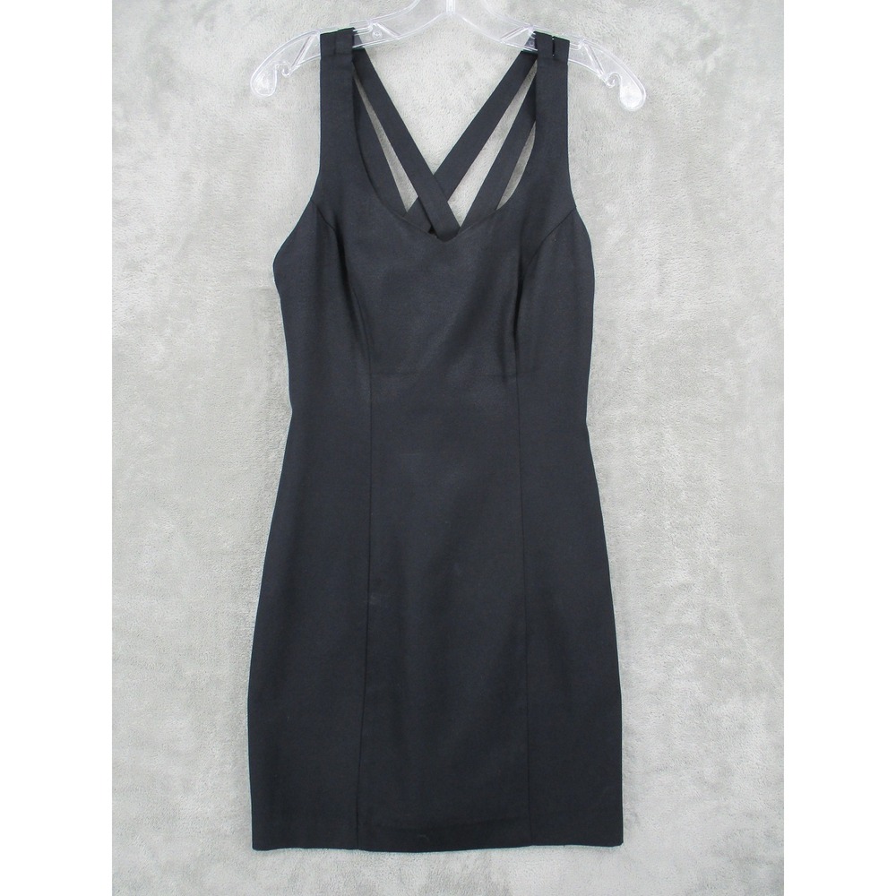 VTG CDC Caren Desiree Dress 6 Mini Strappy HOCO Cocktail Event Evening Black